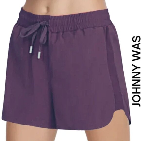 Johnny Was Calme Elements Drawstring Waist Shorts Inner Brief and Pocket… - Picture 1 of 7